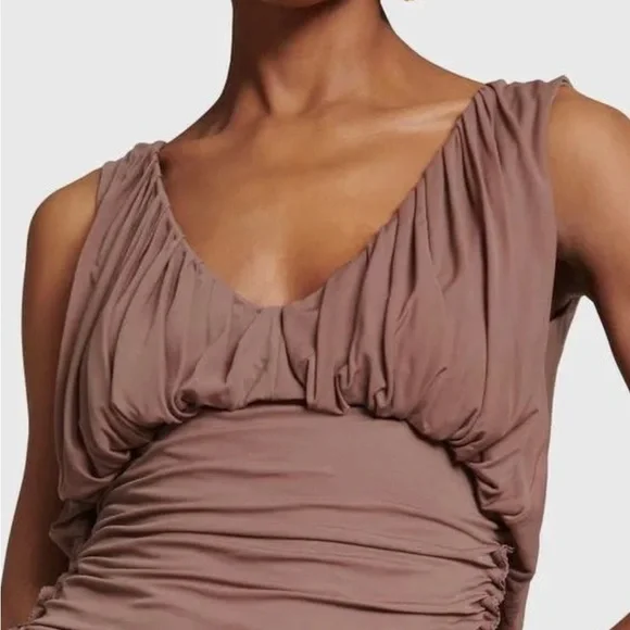 Saint laurent silk ruched dress size 40 EU brand new with tags - Picture 7 of 9